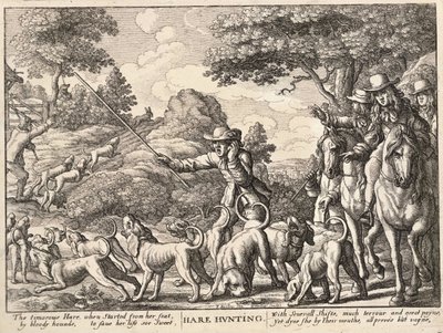 Hare Hunting by Wenceslaus Hollar
